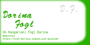 dorina fogl business card